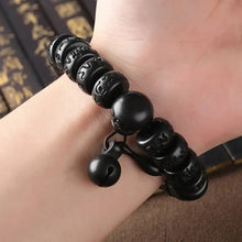Load image into Gallery viewer, Buddha Padmasana Tibetan Lightning Strike Wood Protection Bracelet Buddha padmasana