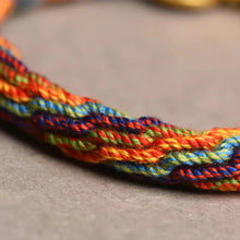 Load image into Gallery viewer, Buddha Padmasana Tibetan Om Mani Padme Hum Dreamcatcher Luck Colorful Reincarnation Knot String Bracelet Buddha padmasana