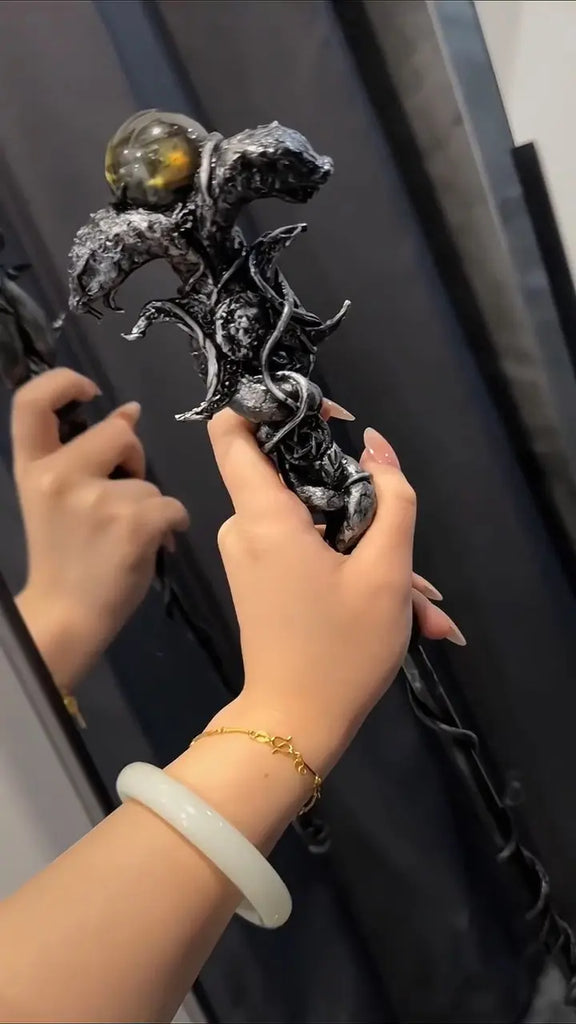 Hecate’s Triple Moon Sacred Scepter Buddha padmasana