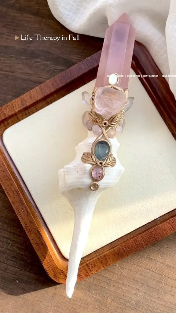 Aphrodite’s Love · Ocean Rose Quartz Ritual Dagger Buddha padmasana