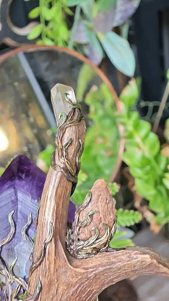 Thornmoon Amethyst Antler Scepter