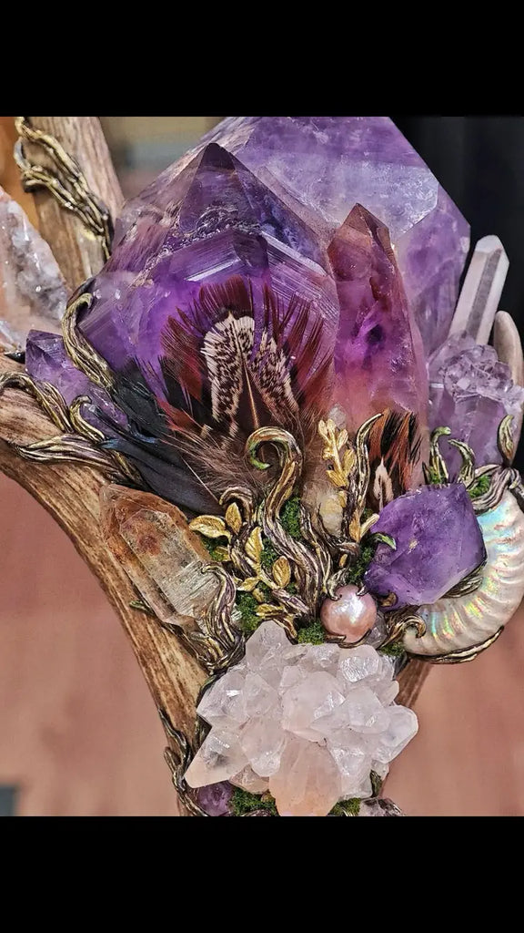 Thornmoon Amethyst Antler Scepter