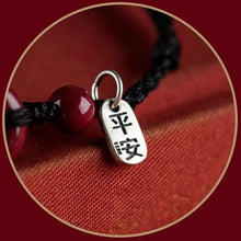 Load image into Gallery viewer, Buddha Padmasana Handmade Cinnabar Peace Buckle Safe and Healthy Charm Blessing String Bracelet Anklet Buddha padmasana