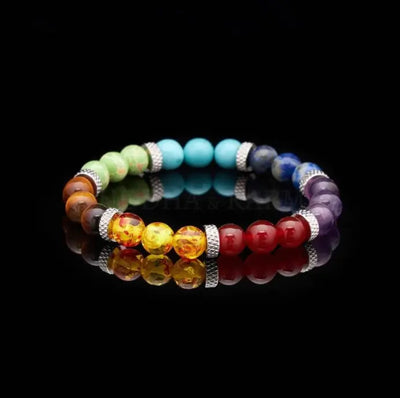 Buddha Padmasana 7 Chakra Stones Bracelet Buddha padmasana