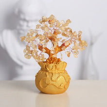 Load image into Gallery viewer, Buddha Padmasana Citrine Money Tree for Prosperity - Feng Shui Gemstone Ornament Buddha padmasana