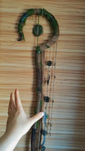 Load image into Gallery viewer, Moss Whisper crystal wand Buddha padmasana