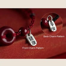 Load image into Gallery viewer, Buddha Padmasana Handmade Cinnabar Peace Buckle Safe and Healthy Charm Blessing String Bracelet Anklet Buddha padmasana