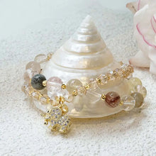Load image into Gallery viewer, Buddha Padmasana Rose Quartz Elephant Healing Energy Charm Bracelet Buddha padmasana