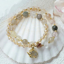 Load image into Gallery viewer, Buddha Padmasana Rose Quartz Elephant Healing Energy Charm Bracelet Buddha padmasana