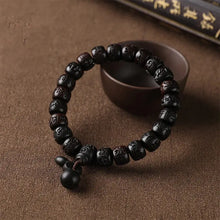Load image into Gallery viewer, Buddha Padmasana Tibetan Lightning Strike Wood Protection Bracelet Buddha padmasana
