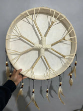 Load image into Gallery viewer, Mermaid Underwater Healing Frame Drum | Full-Size Goatskin Hand Drum Buddha padmasana