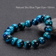 Load image into Gallery viewer, Buddha Padmasana Blue Tiger Eye Protection Bracelet Buddha padmasana