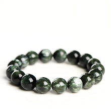 Load image into Gallery viewer, Buddha Padmasana Seraphinite (Green Dragon Crystal)‌Bracelet Buddha padmasana