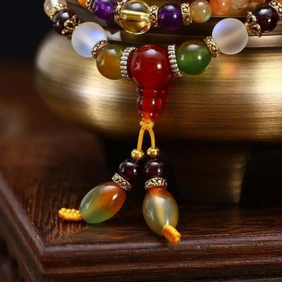 Buddha Padmasana The 108 Quartz Healing Mala Bracelet - Buddha padmasana