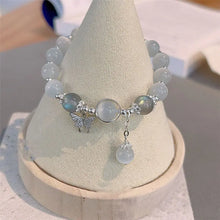 Load image into Gallery viewer, Buddha Padmasana Cat&#39;s Eye Moonstone Butterfly Star Charm Support Bracelet - Buddha padmasana