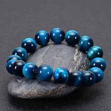 Load image into Gallery viewer, Buddha Padmasana Blue Tiger Eye Protection Bracelet Buddha padmasana