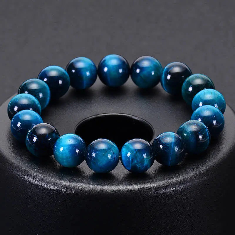 Buddha Padmasana Blue Tiger Eye Protection Bracelet Buddha padmasana