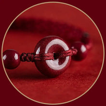 Load image into Gallery viewer, Buddha Padmasana Handmade Cinnabar Peace Buckle Safe and Healthy Charm Blessing String Bracelet Anklet Buddha padmasana