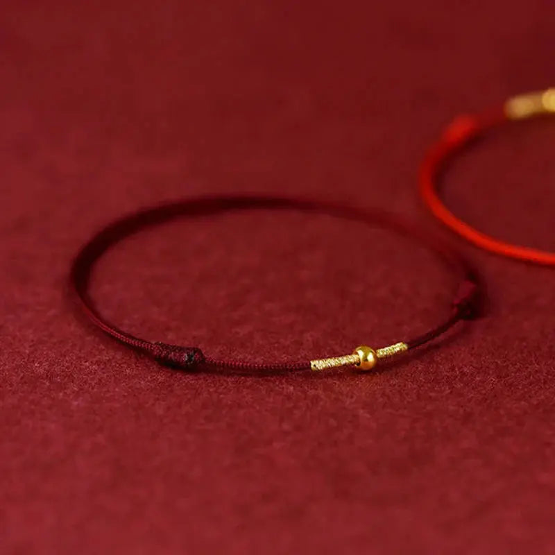 Buddha Padmasana 925 Sterling Silver Golden Bead Protection Braided Rope Bracelet Anklet Buddha padmasana