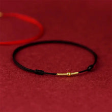 Load image into Gallery viewer, Buddha Padmasana 925 Sterling Silver Golden Bead Protection Braided Rope Bracelet Anklet Buddha padmasana