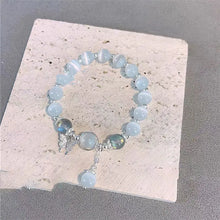 Load image into Gallery viewer, Buddha Padmasana Cat&#39;s Eye Moonstone Butterfly Star Charm Support Bracelet - Buddha padmasana
