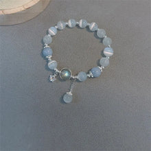 Load image into Gallery viewer, Buddha Padmasana Cat&#39;s Eye Moonstone Butterfly Star Charm Support Bracelet - Buddha padmasana