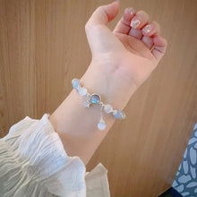 Load image into Gallery viewer, Buddha Padmasana Cat&#39;s Eye Moonstone Butterfly Star Charm Support Bracelet - Buddha padmasana