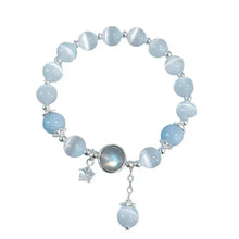 Load image into Gallery viewer, Buddha Padmasana Cat&#39;s Eye Moonstone Butterfly Star Charm Support Bracelet - Buddha padmasana