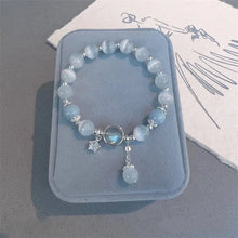 Load image into Gallery viewer, Buddha Padmasana Cat&#39;s Eye Moonstone Butterfly Star Charm Support Bracelet - Buddha padmasana