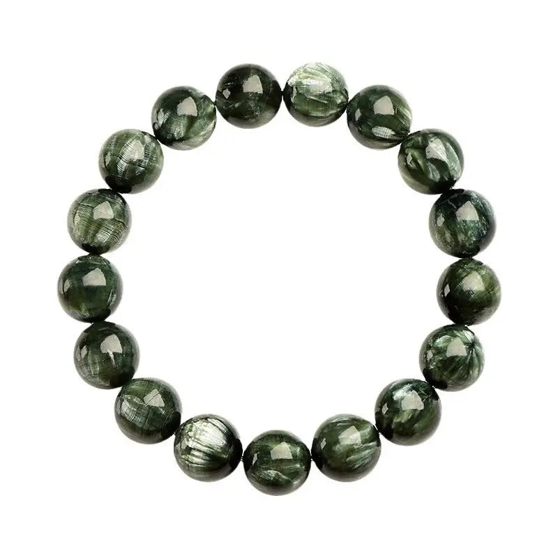 Buddha Padmasana Seraphinite (Green Dragon Crystal)‌Bracelet Buddha padmasana