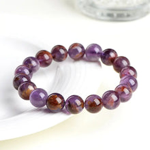 Load image into Gallery viewer, Buddha Padmasana Purple Phantom Quartz Bracelet Buddha padmasana