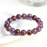 Buddha Padmasana Purple Phantom Quartz Buddha Bracelet