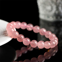 Load image into Gallery viewer, Buddha Padmasana Rose Quartz Beaded Bracelet Buddha padmasana