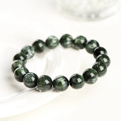 Buddha Padmasana Seraphinite (Green Dragon Crystal)‌Bracelet Buddha padmasana