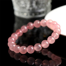 Load image into Gallery viewer, Buddha Padmasana Rose Quartz Beaded Bracelet Buddha padmasana