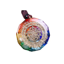 Load image into Gallery viewer, Buddha Padmasana Chakra Orgonite Necklace - Balances Orgone Energy &amp; EMF Protection Buddha padmasana