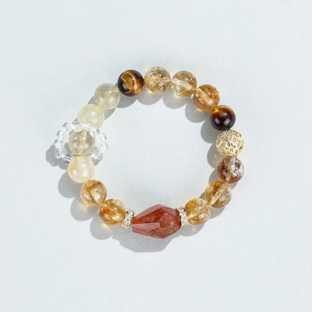 Buddha Padmasana Black Gold Super Seven Bracelet‌ Buddha padmasana