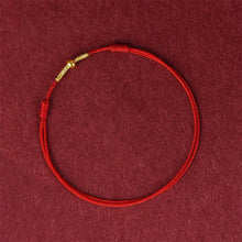 Load image into Gallery viewer, Buddha Padmasana 925 Sterling Silver Golden Bead Protection Braided Rope Bracelet Anklet Buddha padmasana