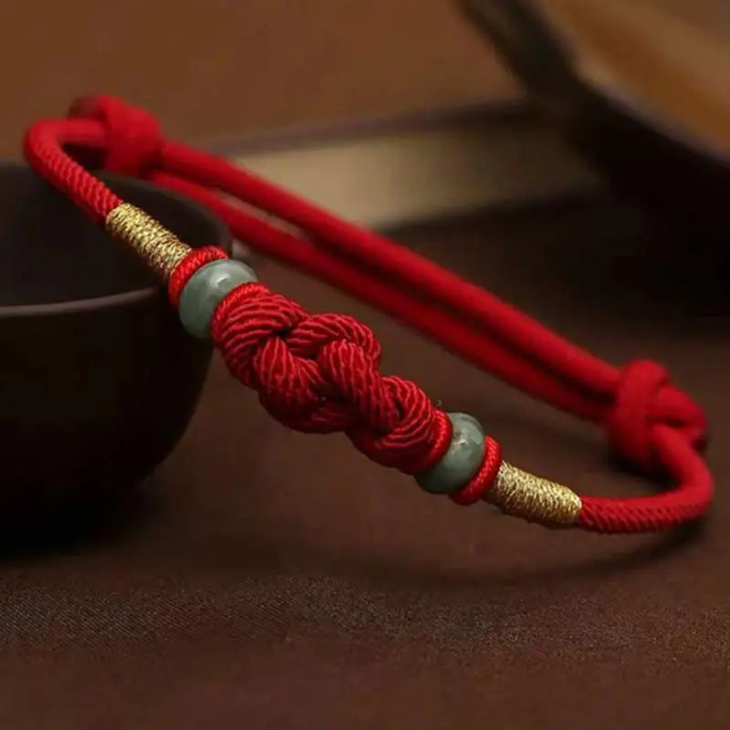 Buddha Padmasana Handmade Cinnabar Peace Buckle Safe and Healthy Charm Blessing String Bracelet Anklet Buddha padmasana