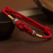 Load image into Gallery viewer, Buddha Padmasana Handmade Cinnabar Peace Buckle Safe and Healthy Charm Blessing String Bracelet Anklet Buddha padmasana