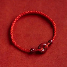 Load image into Gallery viewer, Buddha Padmasana Handmade Cinnabar Peace Buckle Safe and Healthy Charm Blessing String Bracelet Anklet Buddha padmasana