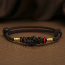 Load image into Gallery viewer, Buddha Padmasana Red String Jade Luck Fortune Knot Braided Couple Bracelet Buddha padmasana