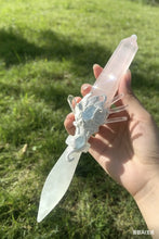 Load image into Gallery viewer, Aurora Pact · Twin Crystal Ritual Dagger Buddha padmasana