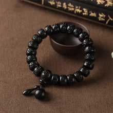 Load image into Gallery viewer, Buddha Padmasana Tibetan Lightning Strike Wood Protection Bracelet Buddha padmasana