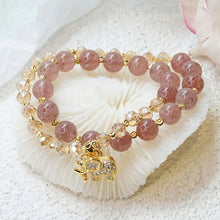 Load image into Gallery viewer, Buddha Padmasana Rose Quartz Elephant Healing Energy Charm Bracelet Buddha padmasana