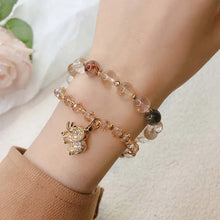Load image into Gallery viewer, Buddha Padmasana Rose Quartz Elephant Healing Energy Charm Bracelet Buddha padmasana