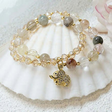 Load image into Gallery viewer, Buddha Padmasana Rose Quartz Elephant Healing Energy Charm Bracelet Buddha padmasana