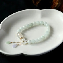 Load image into Gallery viewer, Buddha Padmasana Natural White Jade Luck Bracelet Buddha padmasana