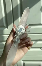 Load image into Gallery viewer, Aurora Pact · Twin Crystal Ritual Dagger Buddha padmasana