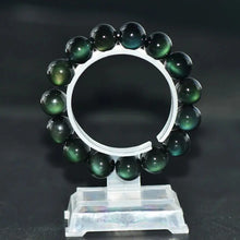 Load image into Gallery viewer, Buddha Padmasana Natural Green Eye Obsidian Wealth Bracelet - Buddha padmasana
